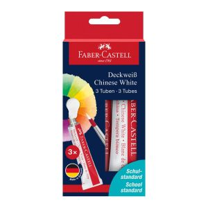 Faber-Castell Боя Chinese, бяла, 7.5 ml, 3 броя