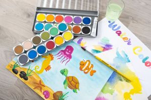 Eberhard Faber Акварелни бои Winner, с палитра, 12 цвята