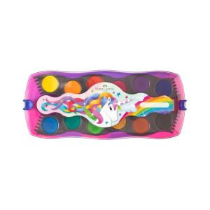 Faber-Castell Акварелни бои Еднорог Connector, 12 цвята