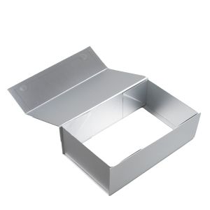 Office 1 Кутия Colorful, с магнитно затваряне, сгъваема, 35 х 20.5 х 11.3 cm, сребриста