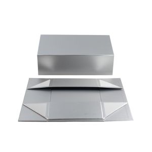 Office 1 Кутия Colorful, с магнитно затваряне, сгъваема, 35 х 20.5 х 11.3 cm, сребриста