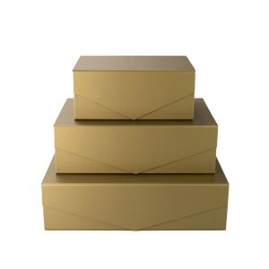 Office 1 Кутия Matt, с магнитно затваряне, сгъваема, 35 х 23 х 10 cm, златиста