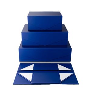 Office 1 Кутия Matt, с магнитно затваряне, сгъваема, 31 х 20 х 10 cm, тъмносиня