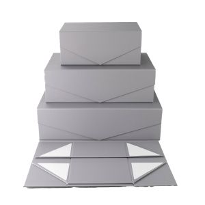 Office 1 Кутия Matt, с магнитно затваряне, сгъваема, 31 х 20 х 10 cm, сива