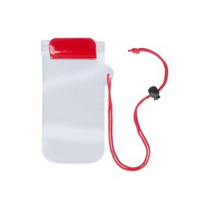 Калъф за телефон Wapro, 95 х 230 mm, прозрачен, червен