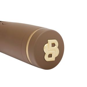 Hugo Boss Чадър Pocket Double B, сгъваем, кафяв