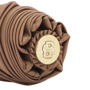 Hugo Boss Чадър Pocket Double B, сгъваем, кафяв