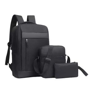 Office 1 Комплект раница за лаптоп, чанта и несесер Casablanca, 3 в 1, полиестер, черни