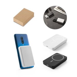 Hi!dea Мобилна Батерия Ampere 5, магнитна, 5000 mAh, бяла