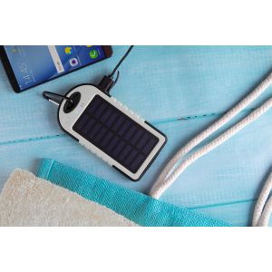 Cool Мобилна батерия Durabank Solar, 4000 mAh, бяло-черна