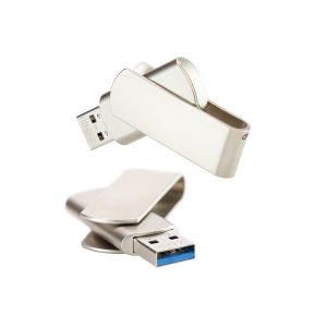 Office 1 USB флаш памет Premium, USB 2.0, 16 GB, метална, сребриста