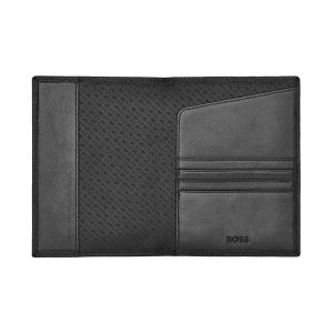 Hugo Boss Калъф за паспорт Classic Grained, черен