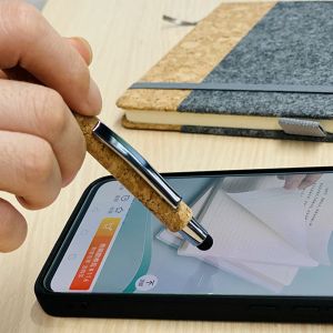 Office 1 Комплект Бележник и химикалка, А5, 80 листа, филц и корк, в кутия