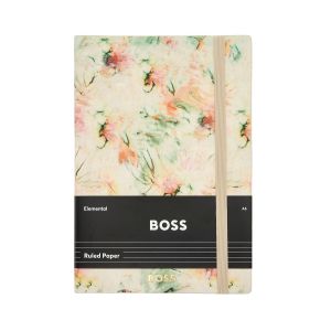 Hugo Boss Тефтер Tie-Dye Flower, A5, на редове, кремав