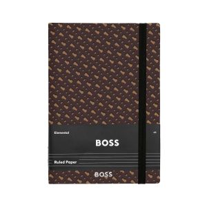 Hugo Boss Тефтер Monogram, A5, на редове, карамел