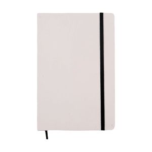 Office 1 Тефтер Viena, А5, с ластик, широки редове, 80 листа, бяло-черен