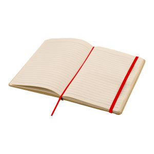 Office 1 Тефтер Berlin, А5, с ластик, рециклиран, 80 листа, червен