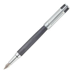 Hugo Boss Писалка Gear Ribs, матова, в кутия, хром