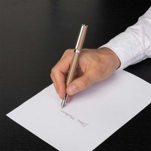 Hugo Boss Писалка Gear Icon, в кутия, бежова