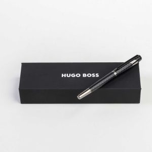 Hugo Boss Писалка Chevron, в кутия, черна