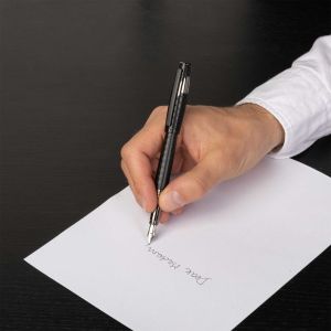 Hugo Boss Писалка Chevron, в кутия, черна