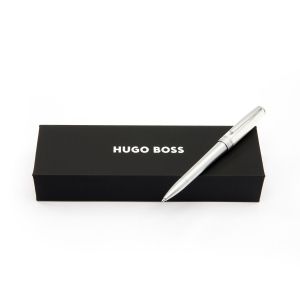 Hugo Boss Химикалка Essential Metal, в кутия, сребриста