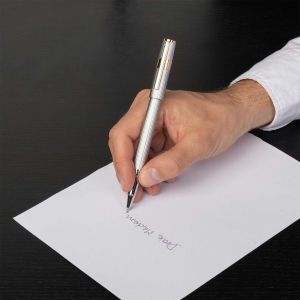 Hugo Boss Ролер Gear Pinstripe, в кутия, сребрист