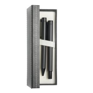 Office 1 Комплект химикалка и ролер Viceroy, метални, черни