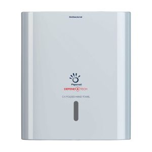 Диспенсър за кърпи за ръце Papernet, бял, 2.5 пачки, 30 х 14.5 х 33.6 cm