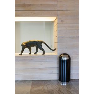 Кош Rubbermaid Easypush, метален, 56 L, черен