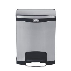 Кош Rubbermaid Slim Jim Front, метален, 30 L, черен, 42.75 x 32.59 x 55.52 cm