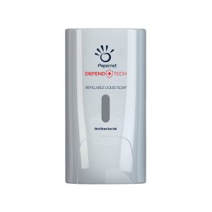 Диспенсър за течен сапун Papernet, презареждаем, бял, 1 L, 13.9 х 11.6 х 22 cm