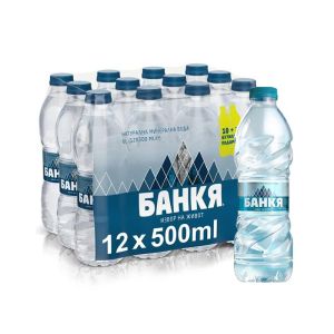 Банкя Минерална вода, в пластмасова бутилка, 500 ml, 12 броя