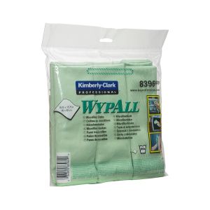 Микрофибърна кърпа Kimberly-Clark WypAll 8396, 40 х 40 cm, зелена, 6 броя
