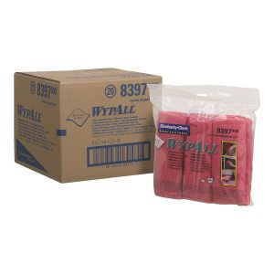 Микрофибърна кърпа Kimberly-Clark WypAll 8397, 40 х 40 cm, червена, 6 броя