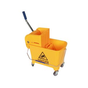 Количка за почистване Office 1, с преса, жълта, 63 х 27 х 67 cm, 20 L