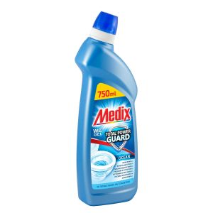 Препарат за почистване на тоалетна Medix Total Power Guard, океан, 750 ml, син
