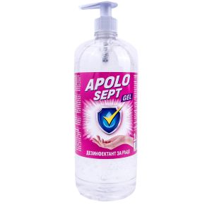 Дезинфекциращ препарат за ръце Apolo Sept, гел, с помпа, 1 L