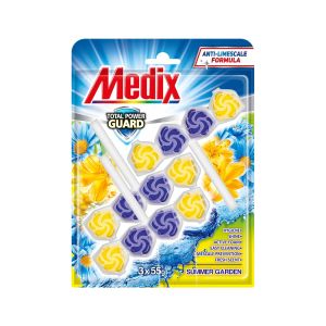 Ароматизатор за тоалетна Medix Summer Garden, 55 g, 3 броя