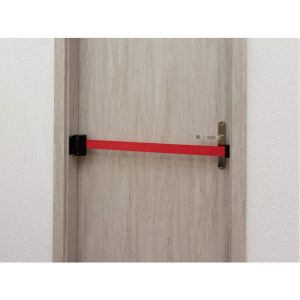 Лента за ограничително колче, за стенен монтаж, 200 cm, черна, ш 45 mm