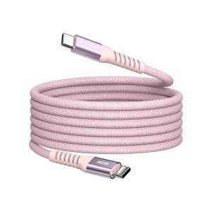 Кабел Verbatim Sync & Charge, магнитен, USB Type-C към USB Type-C, 60 W, 120 cm, розов
