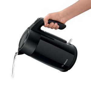 Bosch Електрическа кана за вода TWK7L463, 1.7 L, черна