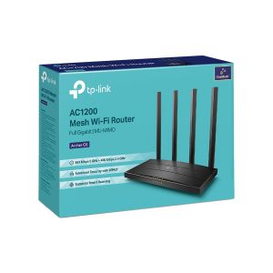 Рутер TP-Link AC1200 MU-Mimo Gigabit, безжичен, 4 Ethernet порта, честота 2.4/5 GHz