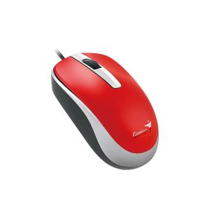 Мишка Genius DX-120, с кабел, USB Type-A, 3 бутона, червена