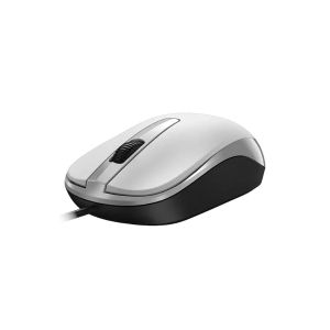 Мишка Genius DX-120, с кабел, USB Type-A, 3 бутона, бяла