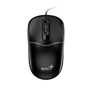 Мишка Genius DX-111, с кабел, USB Type-A, 3 бутона, черна