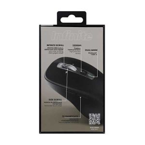 Мишка TNB Infinite, безжична, Bluetooth, 3200 dpi, USB Type-A, 6 бутона, черна