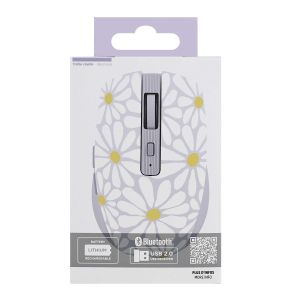 Мишка TNB Exclusiv Flower, безжична, Bluetooth, 1600 dpi, USB Type-A, 3 бутона, AA