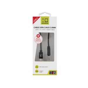 Кабел TNB, USB Type-C към 3.5 mm жак, 1.2 m, черен