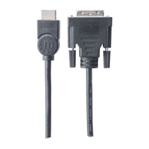 Преходник Manhattan HDMI MALE към DVI-D 24+1 MALE, 1.8 m